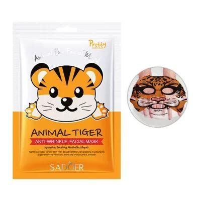 Тканевая маска для лица SADOER Animal Tiger 25 г &mdash; Антивозрастная с принтом 22454 фото