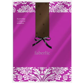Еластичні колготки з малюнком ромбик колір бронза 20 den Faberlic 80869, 80870 фото