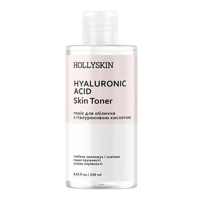 Зволожувальний тонік для обличчя HOLLYSKIN Hyaluronic Acid з гіалуроновою кислотою, 250 мл 07060 фото