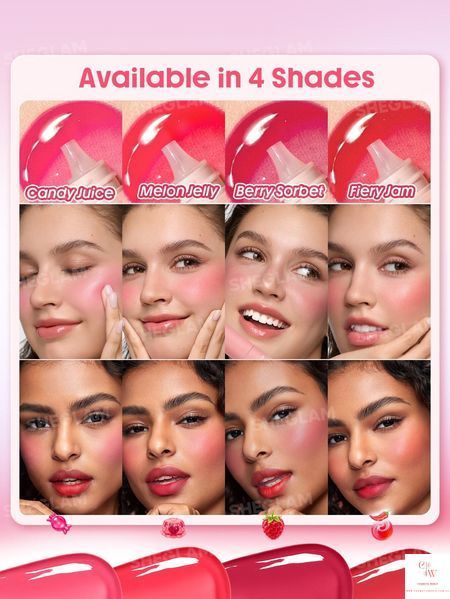 Гелевые румяна для лица SHEGLAM Aqua Flushed Gel Blush - Berry Sorbet 6307 фото
