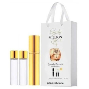 Міні парфум жіночий з феромонами Paco Rabanne Lady Million набір 3х15ml 22253 фото