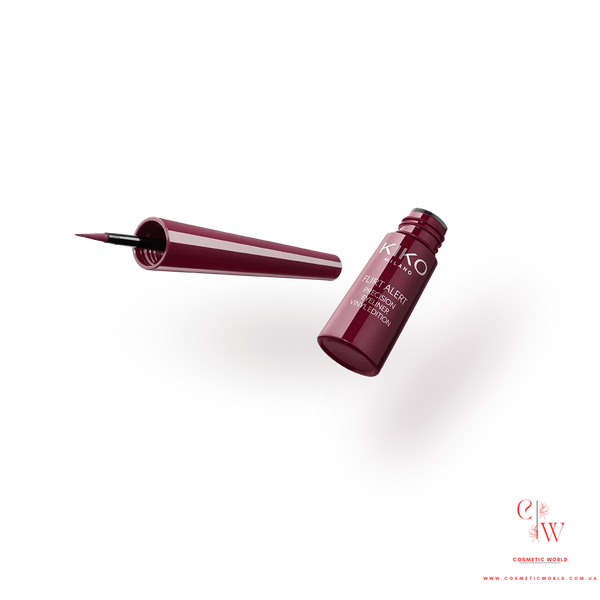 Жидкая виниловая подводка Kiko Milano Flirt Alert Precision Eyeliner Vinyl Edition - 01 Hotline Burgundy 000189 фото