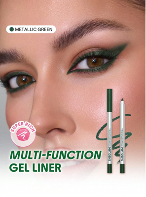 Водостійкий гелевий олівець для очей SHEGLAM Boldline Longwear Multi-Function Gel Liner &mdash; Metallic Green 5829 фото
