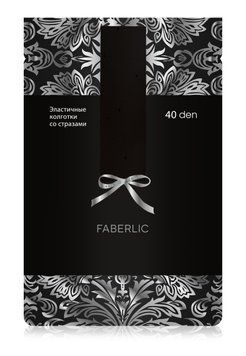 Колготки зі стразами Faberlic SF407 щільність 40 den колір чорний 820493, 820494, 820495 фото