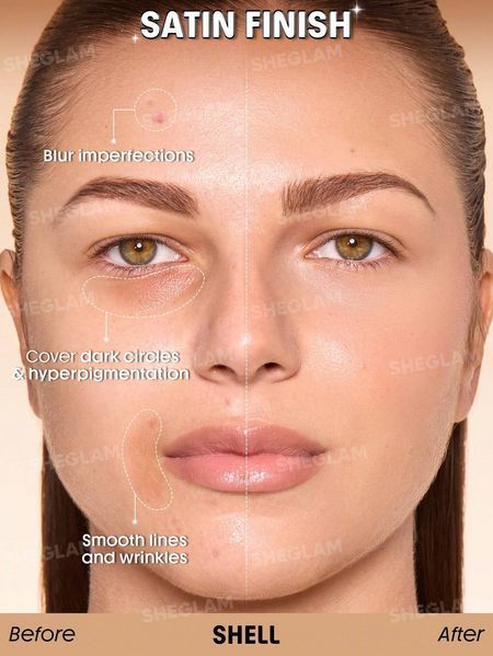 Тональна основа SHEGLAM Skin Sync Satin Foundation &mdash; Shell 5695 фото