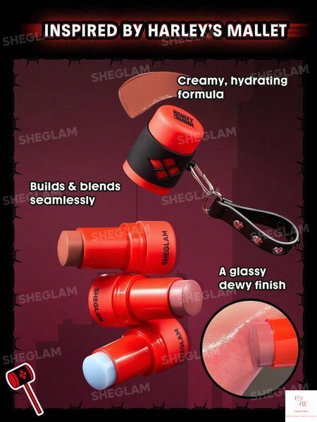 Румяна-стик SHEGLAM Harley Quinn X SHEGLAM Mischief Mallet Blush Stick - Bang Bang 6193 фото
