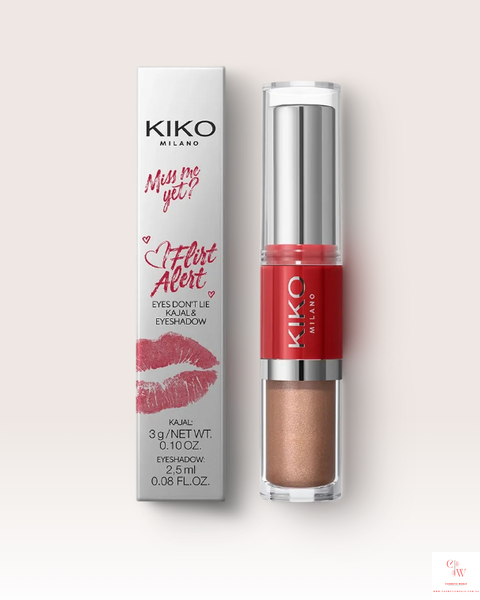 Двосторонній каял та рідкі тіні для повік KIKO MILANO Flirt Alert Eyes Don't Lie Kajal & Eyeshadow - 02 Cocoa Crush 000280-02 фото
