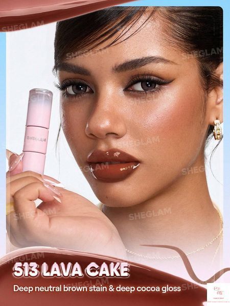 Двусторонний тинт-пленка и блеск для губ SHEGLAM Line To Shine Peel-Off Lip Stain & Gloss Duo - 513 Lava Cake 6240-513 фото