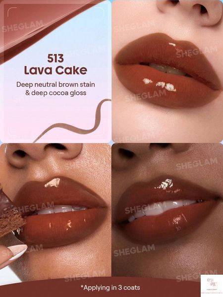 Двусторонний тинт-пленка и блеск для губ SHEGLAM Line To Shine Peel-Off Lip Stain & Gloss Duo - 513 Lava Cake 6240-513 фото