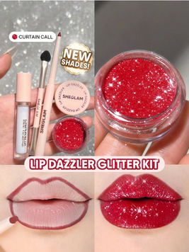 Набір для губ із глітером SHEGLAM Lip Dazzler Glitter Kit &mdash; Curtain Call 5699 фото