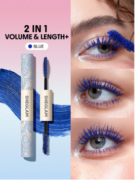 Водостійка синя туш для вій Sheglam All-In-One Volume & Length Mascara &mdash; Blue 5967 фото