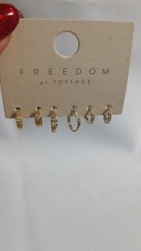 Набір сережок позолочені Freedom at Topshop 90008 фото