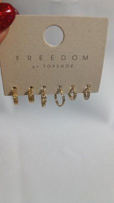 Набір сережок позолочені Freedom at Topshop 90008 фото