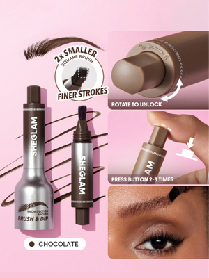 Помадка для брів Sheglam Brow-Fection Angled Brush & Dip &mdash; Chocolate, 1.2 мл 5969 фото