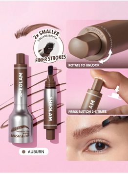 Помадка для брів Sheglam Brow-Fection Angled Brush & Dip &mdash; Auburn 5970 фото