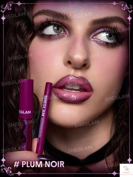 Набор для губ SHEGLAM Dark Romantasy Lip Liner + Lip Gloss Kit - Plum Noir 6293 фото