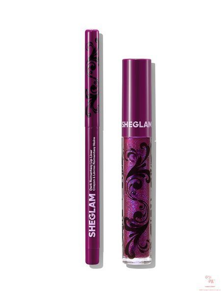 Набор для губ SHEGLAM Dark Romantasy Lip Liner + Lip Gloss Kit - Plum Noir 6293 фото
