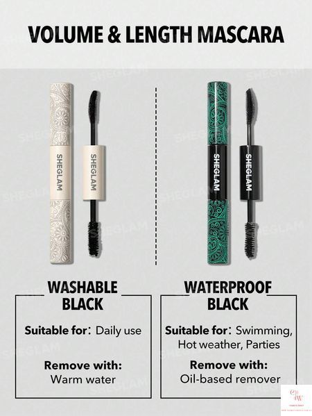 Тушь для ресниц Sheglam All-In-One Volume & Length Mascara Washable Black 5534 фото