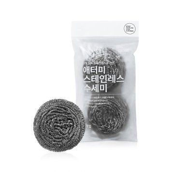 Металевий скребок для миття посуду Atomy Stainless Scrubber 2 шт. 000835 фото