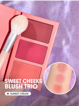 Палетка рум'ян SHEGLAM Sweet Cheeks Blush Trio - SunSet Cruise 6107 фото