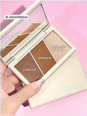 Мультифункціональна палетка для обличчя Sheglam Trio Hero Face Palette &mdash; Gingerbread (3-в-1) 5929 фото