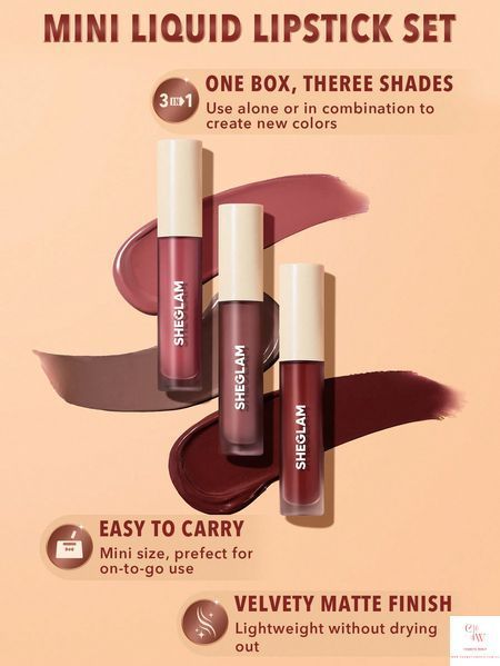 Набір помад SHEGLAM Matte Allure Mini Liquid Lipstick Set &mdash; After The Moment 5845 фото