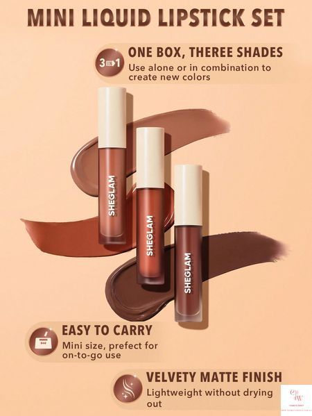 Набор помад SHEGLAM Matte Allure Mini Liquid Lipstick Set &mdash; Nude Beach 5846 фото