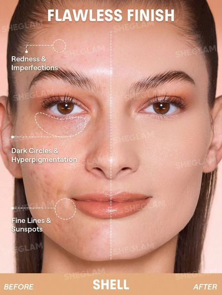 Кушон стойкий Sheglam Lock & Go Long-Lasting Cushion Foundation тон Shell 5553 фото