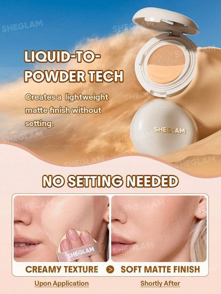 Кушон стойкий Sheglam Lock & Go Long-Lasting Cushion Foundation тон Porcelain 5555 фото