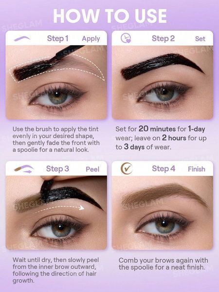 Тінт-плівка для брів Sheglam Tint Lock Tattoo Peel Off Brow Gel &mdash; Chocolate 5935 фото