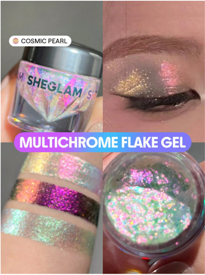 Мультихромный глиттер-гель для макияжа Sheglam Chroma Zone Multichrome Flake Gel - Cosmic Pearl 6095 фото