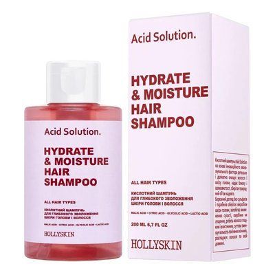 Кислотный шампунь для глубокого увлажнения кожи головы и волос HOLLYSKIN Acid Solution 07020 фото