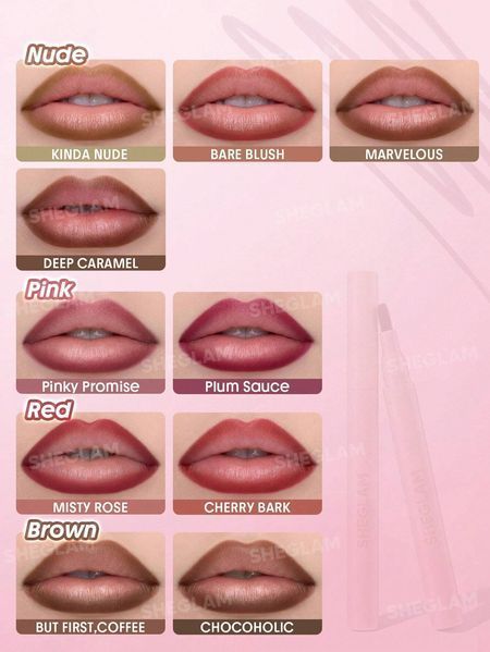 Жидкий карандаш-тинт для губ SHEGLAM True Stain Liquid Lip Liner - 014 Kinda Nude 6129-014 фото