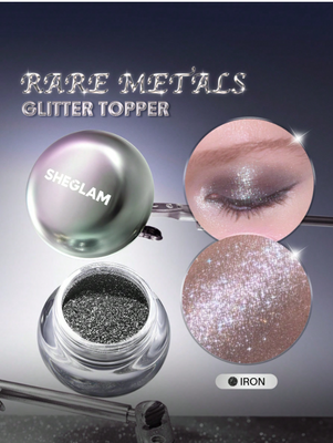Глітер для повік SHEGLAM Rare Metals Glitter Topper &mdash; Iron 5713 фото