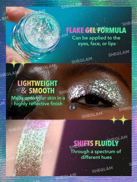 Мультихромный глиттер-гель для макияжа Sheglam Chroma Zone Multichrome Flake Gel - Mayhem Mothership 6096 фото
