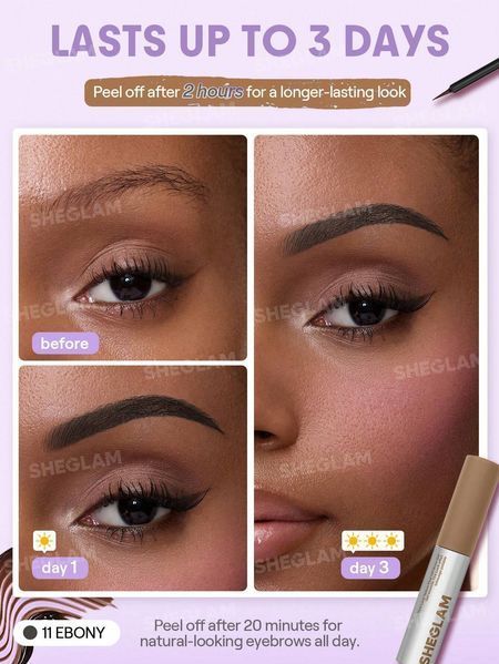 Тінт-плівка для брів Sheglam Tint Lock Tattoo Peel Off Brow Gel &mdash; Ebony 5937 фото