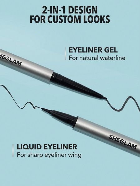 Двухсторонняя подводка-карандаш для глаз Sheglam On-Line Dual Eyeliner - Black 6097 фото