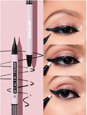Двусторонняя подводка-маркер с корректором (ремувером) Sheglam Do It All 2-In-1 Eyeliner 6098 фото