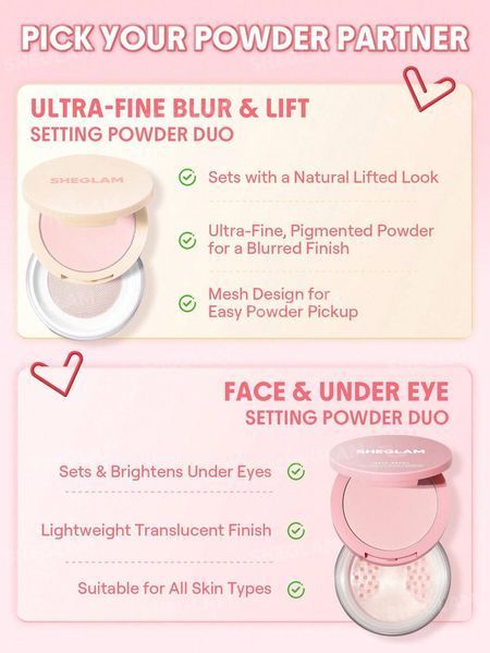 Пудра фиксирующая Sheglam Insta-Ready Ultra-Fine Blur & Lift Setting Powder Duo тон Bubblegum 5560 фото