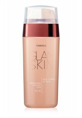 Подвійний тональний крем-догляд Glam Skin Glam Team Faberlic тон золотисто-бежевий 6404 фото