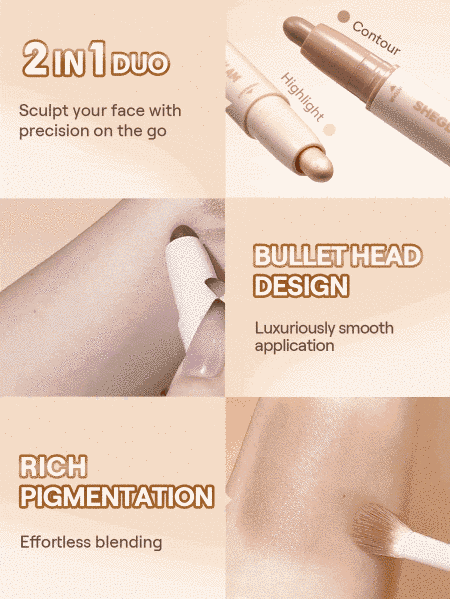 Контуринг і хайлайтер SHEGLAM 2-In-1 Contour & Highlight Stick тон Soft Tan 5599 фото