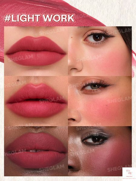 Рум'яна та помада 2-в-1 SHEGLAM Air Plush Lip & Cheek - 028 Light Work 6018-028 фото