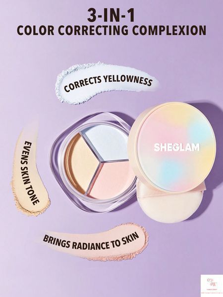 Трехцветная пудра для лица Sheglam Radiance Ring 3-In-1 Correcting & Setting Powder - Multicolor 6059 фото
