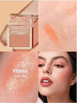 Рум'яна та хайлайтер 2-в-1 Sheglam Glam 101 Hybrid Highlighter & Blush Duo - Vienna 6060 фото