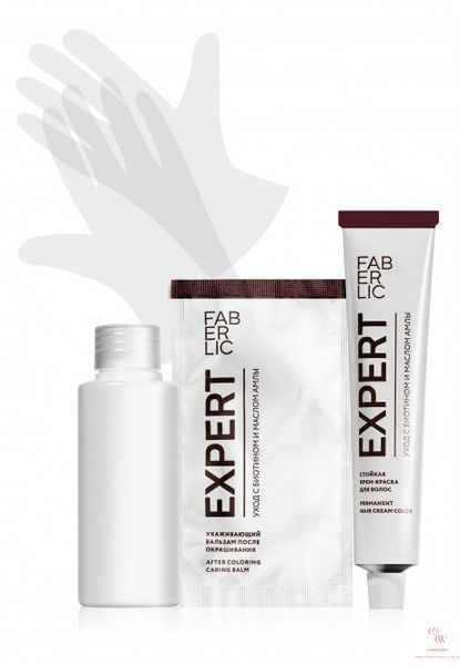 Стойкая крем краска для волос Faberlic Expert тон 3.0 Тёмный каштан 3283 фото