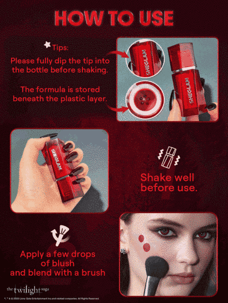 Рідкі рум&rsquo;яна SHEGLAM The Twilight Saga Forbidden Love Liquid Blush - Vitality 5633 фото