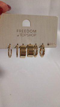 Набір сережок позолочені Freedom at Topshop 90013 фото