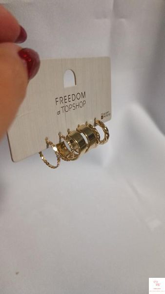 Набор позолоченных сережек Freedom at Topshop 90013 фото