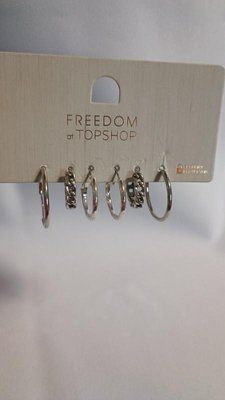 Набір сережок в сріблі Freedom at Topshop 90015 фото