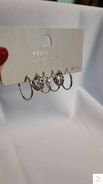 Набір сережок в сріблі Freedom at Topshop 90015 фото